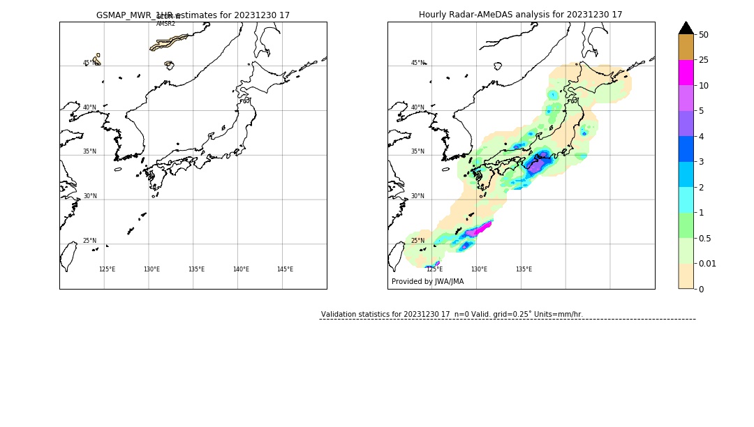 GSMaP MWR validation image. 2023/12/30 17