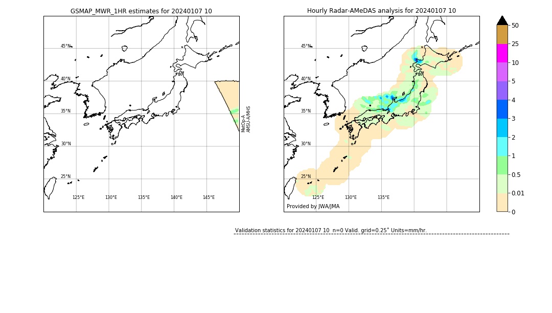 GSMaP MWR validation image. 2024/01/07 10