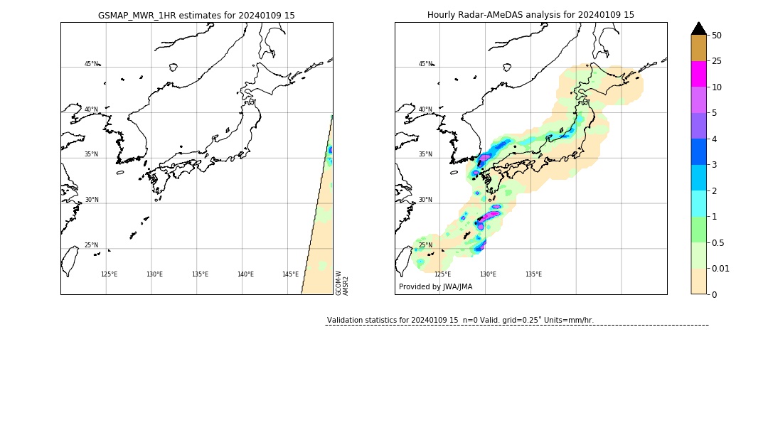 GSMaP MWR validation image. 2024/01/09 15