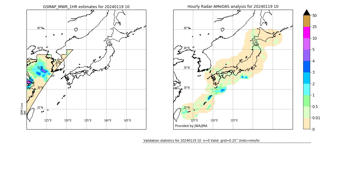 GSMaP MWR validation image. 2024/01/19 10