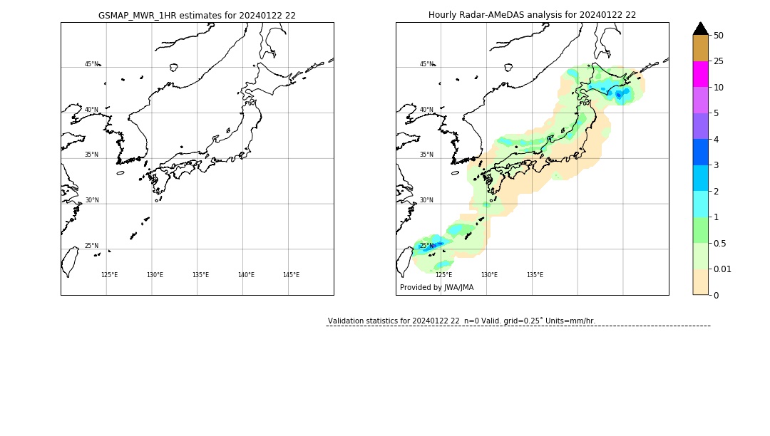 GSMaP MWR validation image. 2024/01/22 22