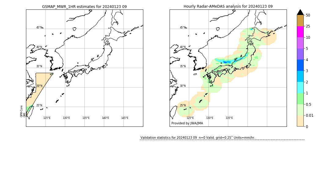 GSMaP MWR validation image. 2024/01/23 09