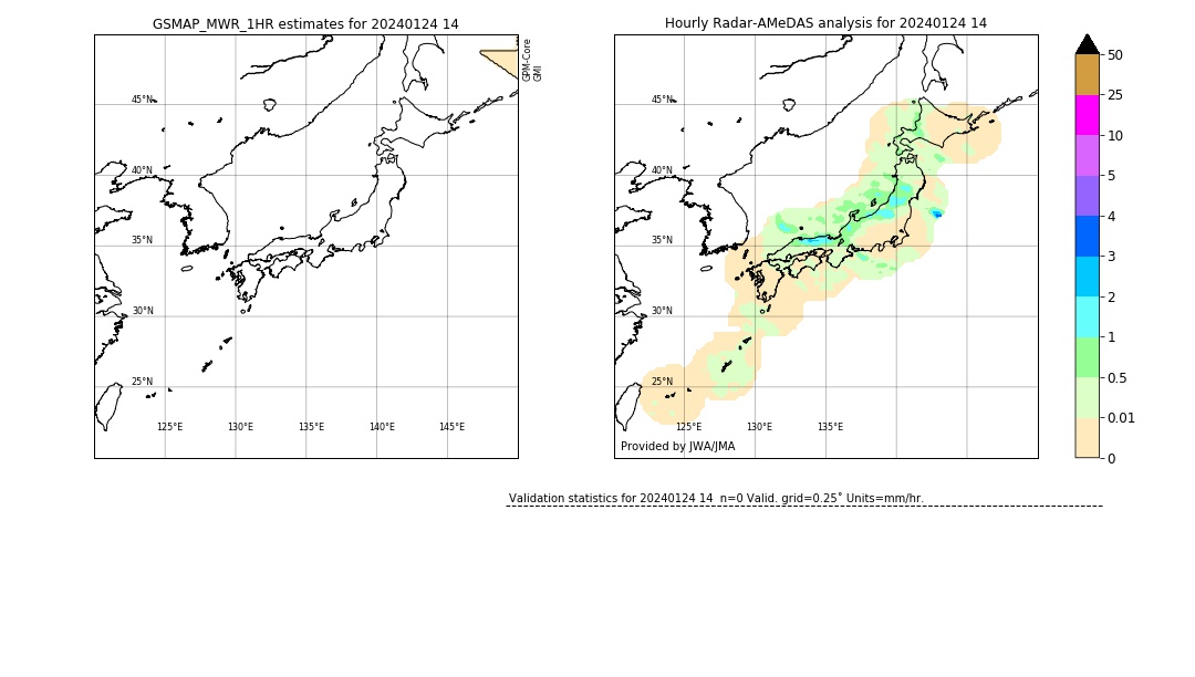 GSMaP MWR validation image. 2024/01/24 14