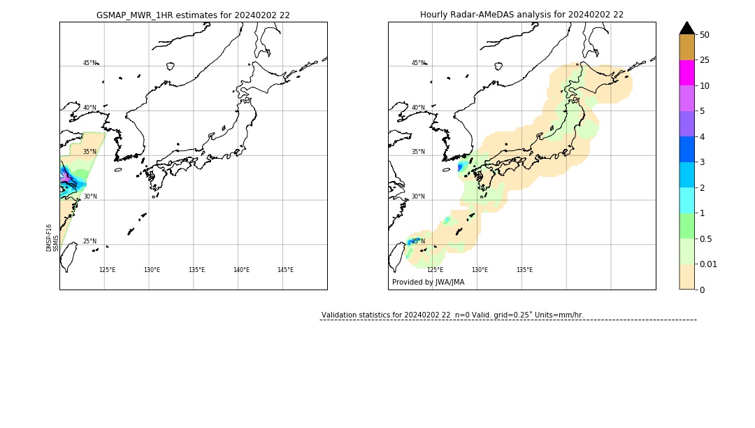 GSMaP MWR validation image. 2024/02/02 22