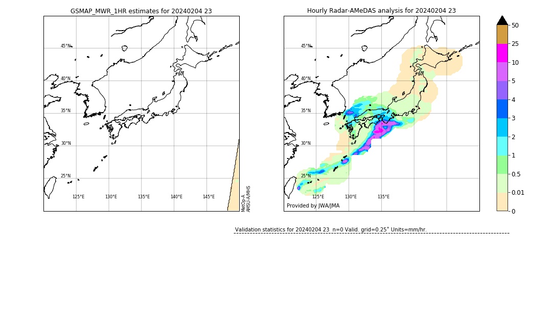 GSMaP MWR validation image. 2024/02/04 23