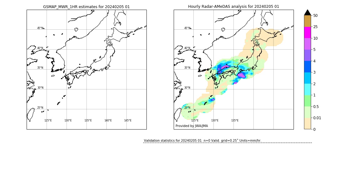 GSMaP MWR validation image. 2024/02/05 01