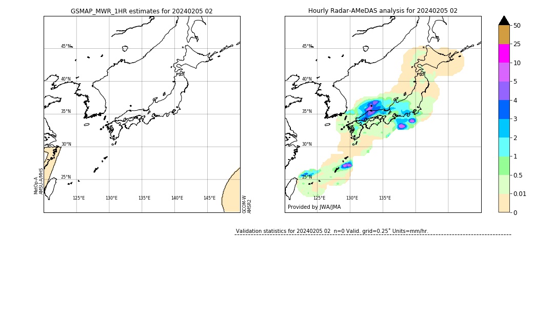 GSMaP MWR validation image. 2024/02/05 02