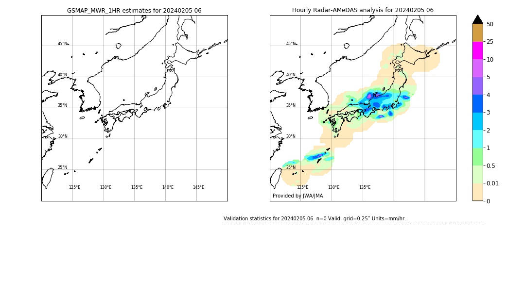 GSMaP MWR validation image. 2024/02/05 06