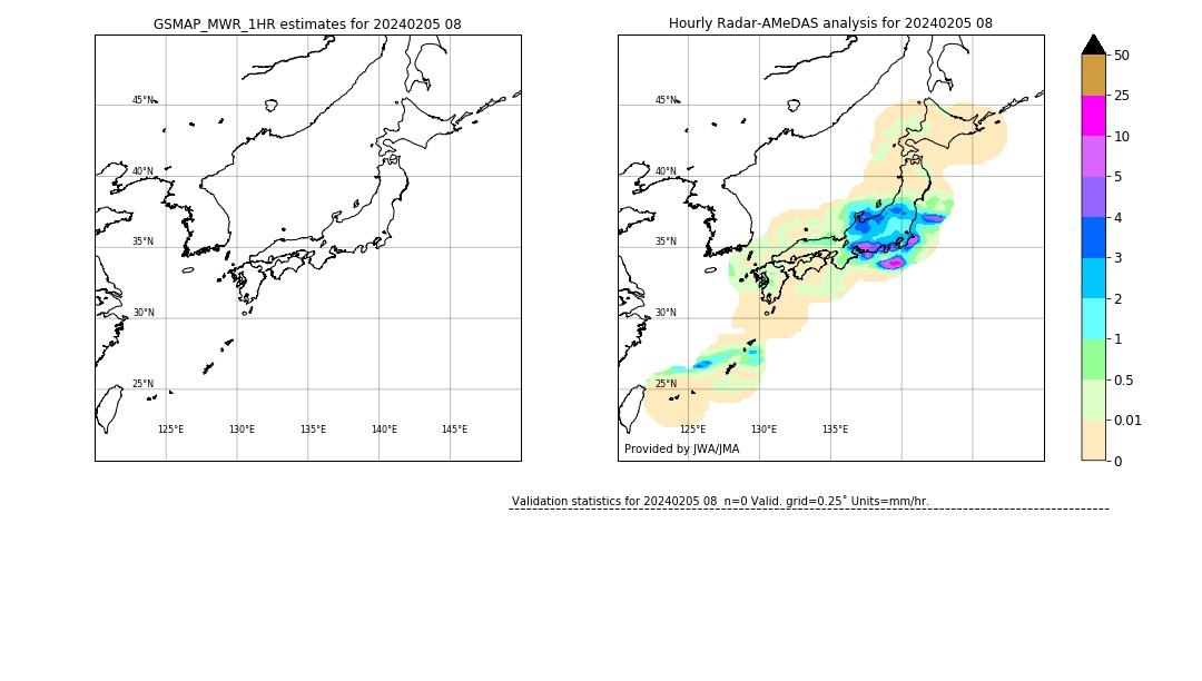 GSMaP MWR validation image. 2024/02/05 08