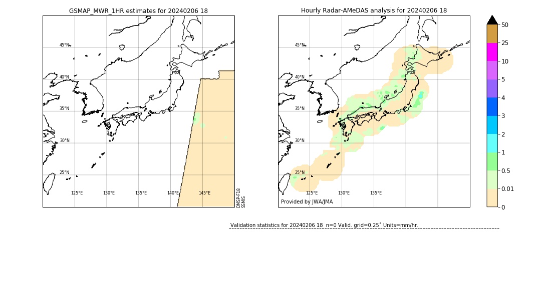 GSMaP MWR validation image. 2024/02/06 18