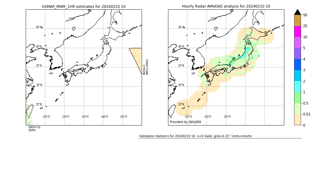 GSMaP MWR validation image. 2024/02/10 10