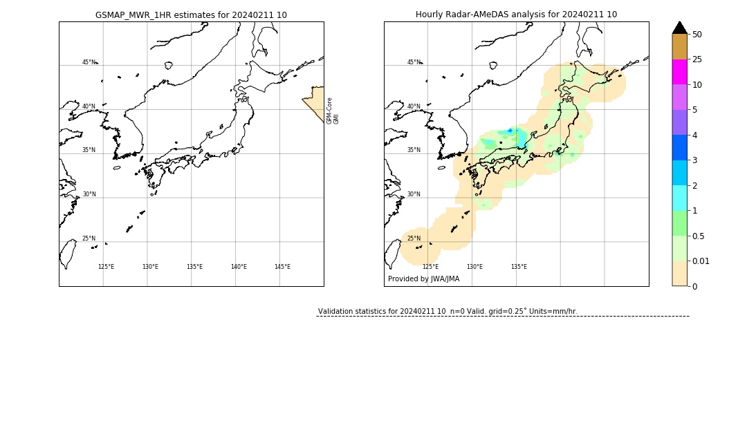 GSMaP MWR validation image. 2024/02/11 10