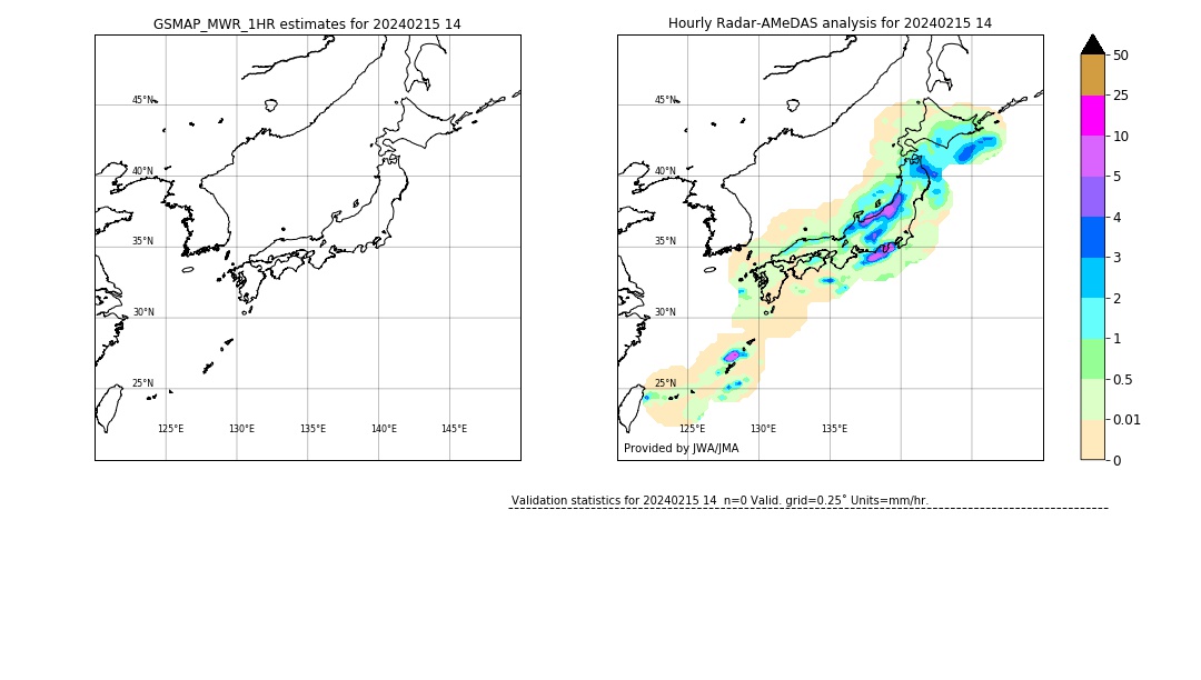 GSMaP MWR validation image. 2024/02/15 14