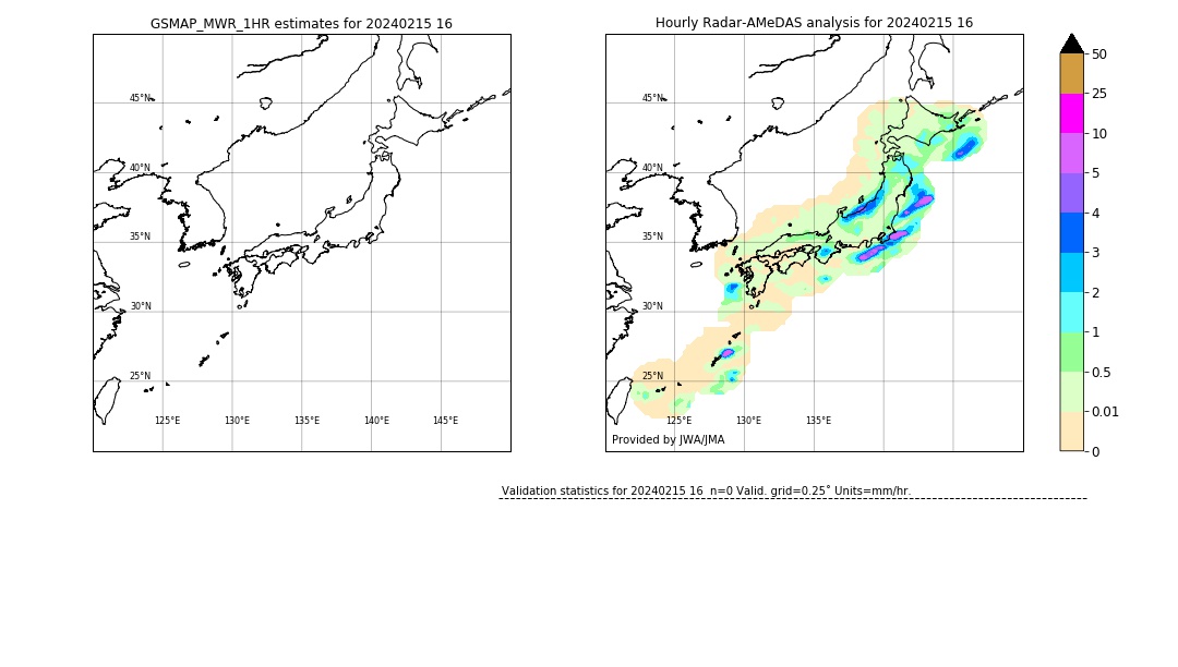 GSMaP MWR validation image. 2024/02/15 16