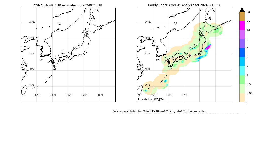 GSMaP MWR validation image. 2024/02/15 18