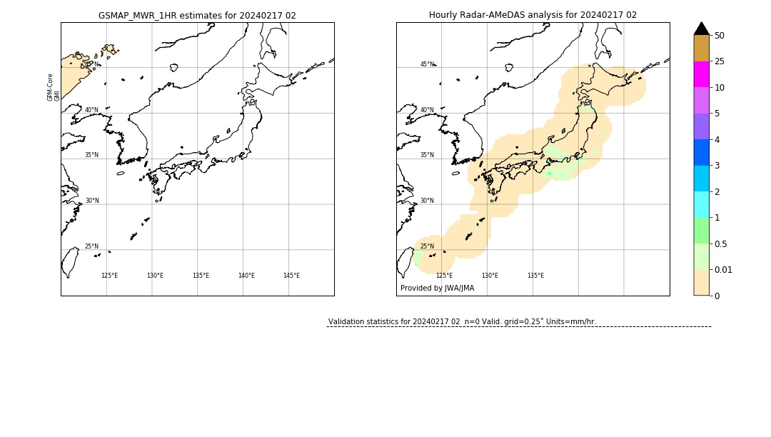 GSMaP MWR validation image. 2024/02/17 02