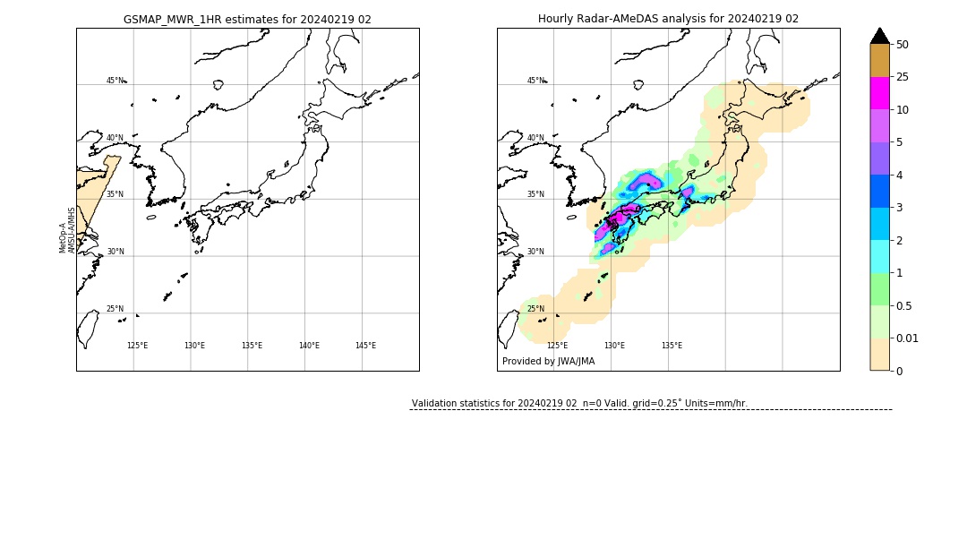 GSMaP MWR validation image. 2024/02/19 02