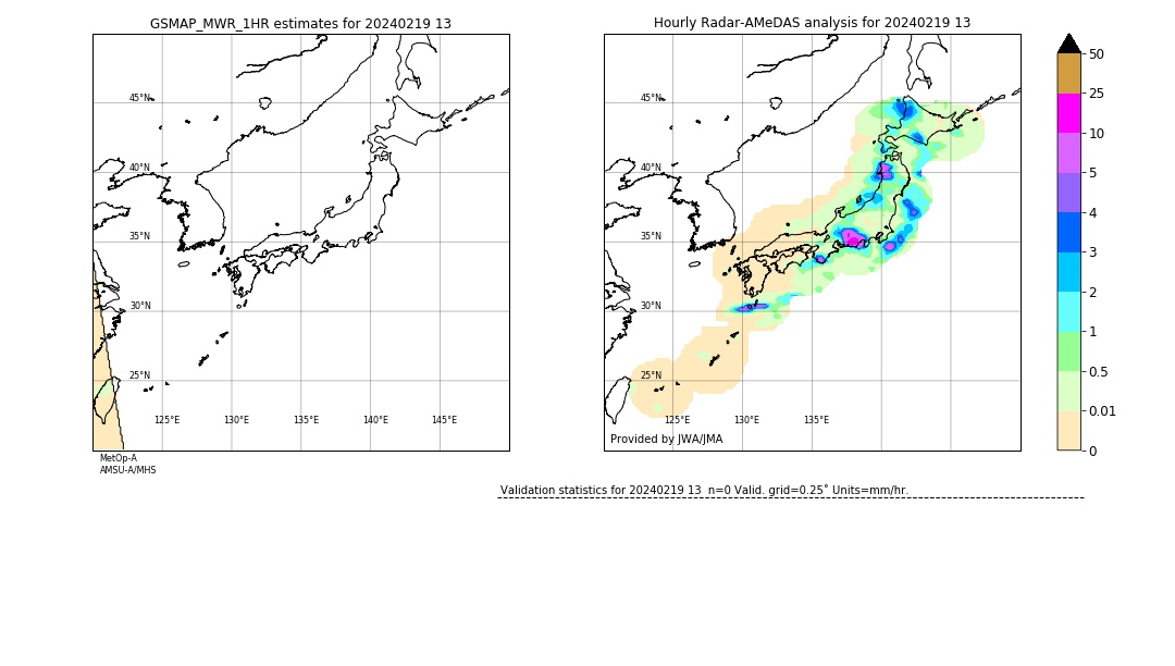 GSMaP MWR validation image. 2024/02/19 13