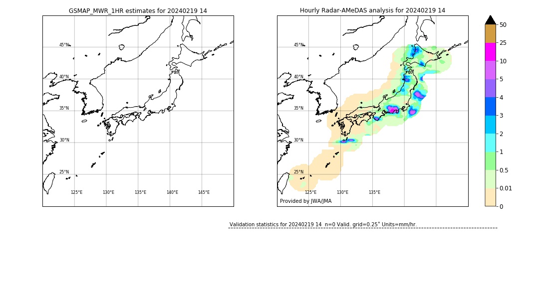 GSMaP MWR validation image. 2024/02/19 14