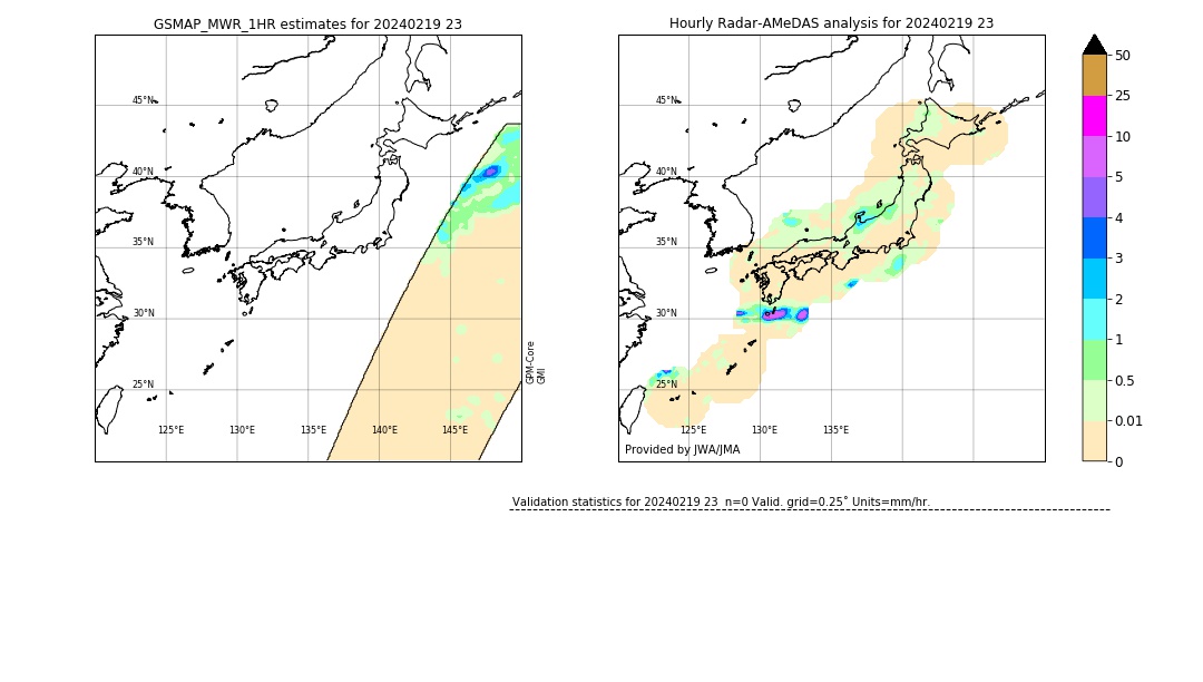 GSMaP MWR validation image. 2024/02/19 23