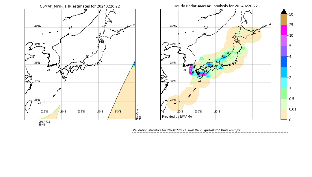 GSMaP MWR validation image. 2024/02/20 22