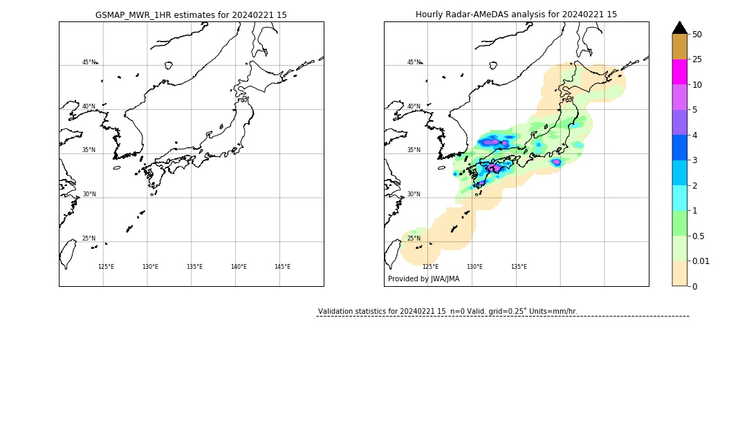 GSMaP MWR validation image. 2024/02/21 15