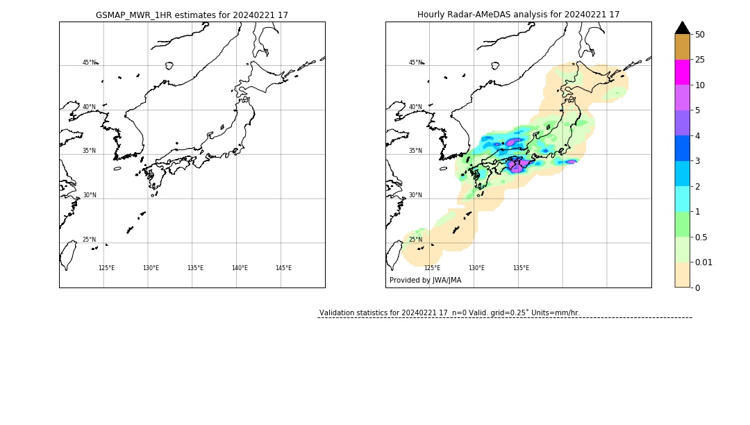 GSMaP MWR validation image. 2024/02/21 17