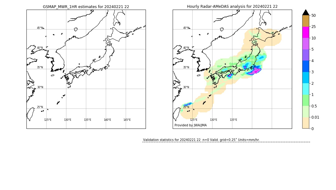 GSMaP MWR validation image. 2024/02/21 22