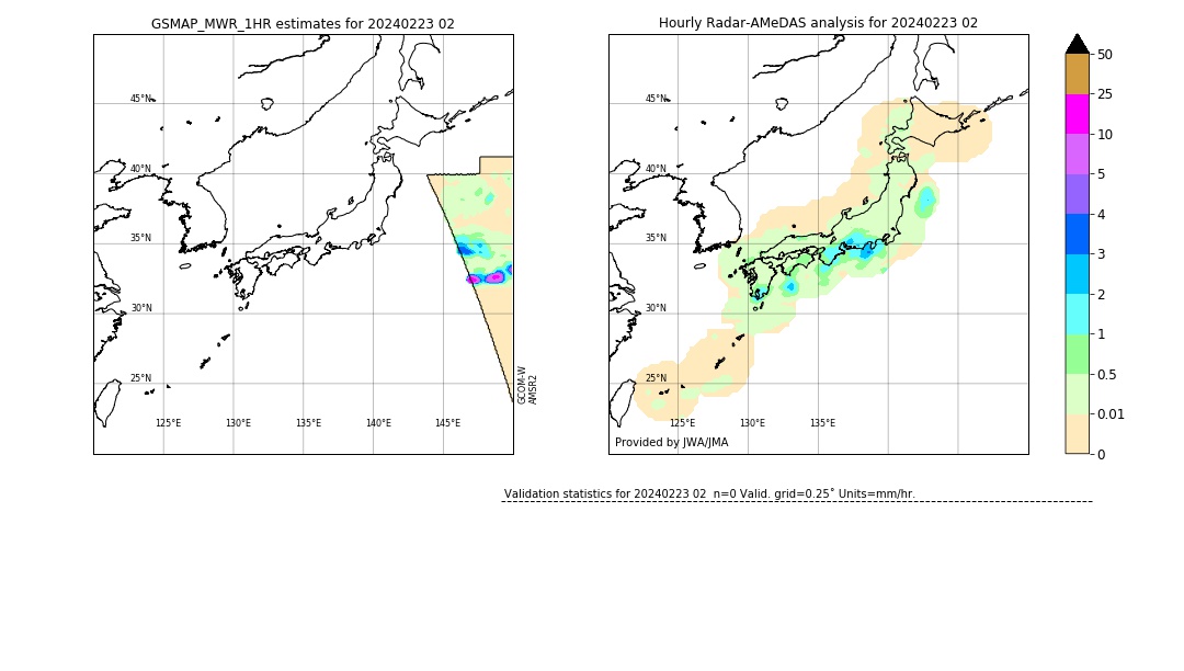 GSMaP MWR validation image. 2024/02/23 02