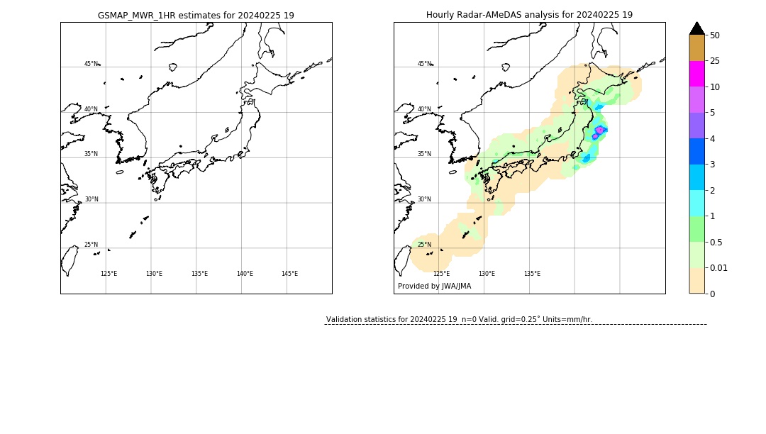 GSMaP MWR validation image. 2024/02/25 19