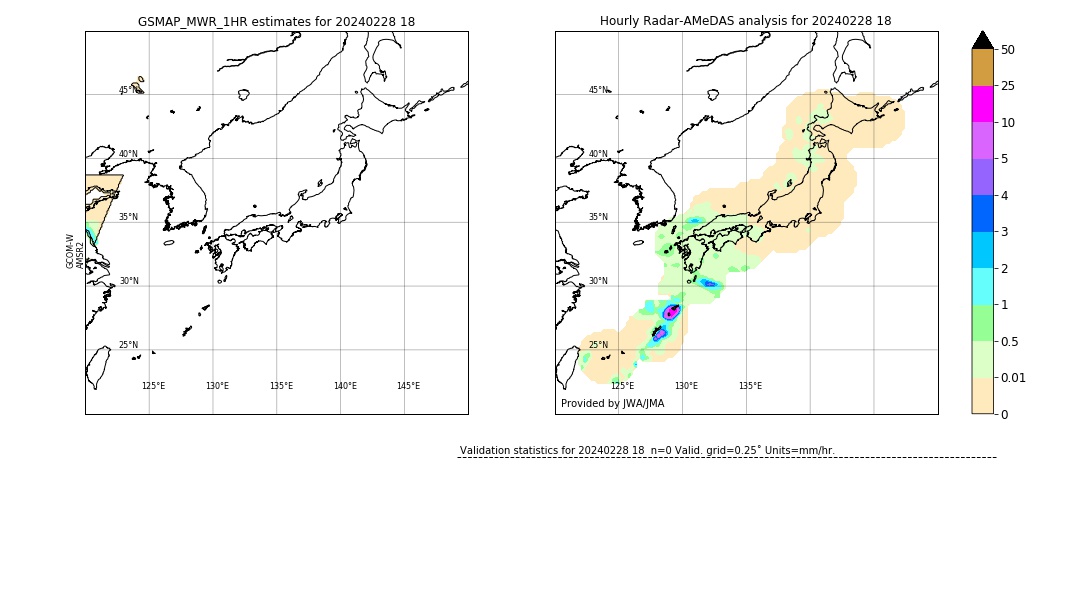 GSMaP MWR validation image. 2024/02/28 18