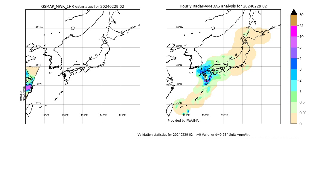 GSMaP MWR validation image. 2024/02/29 02