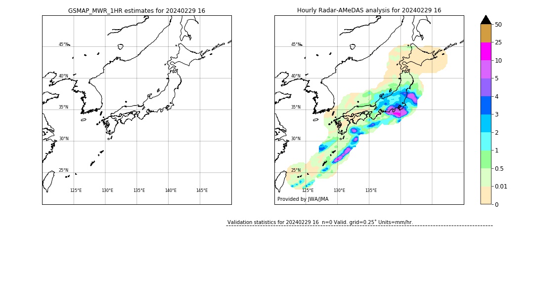 GSMaP MWR validation image. 2024/02/29 16