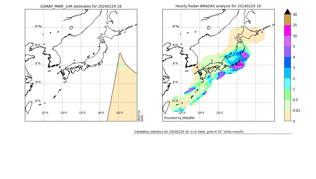 GSMaP MWR validation image. 2024/02/29 18