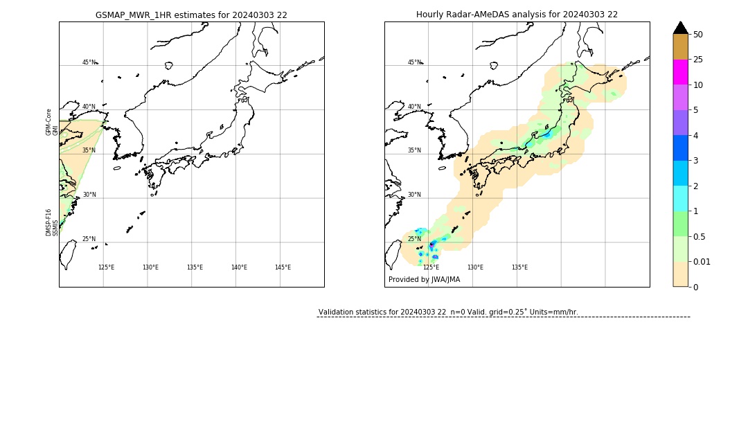 GSMaP MWR validation image. 2024/03/03 22