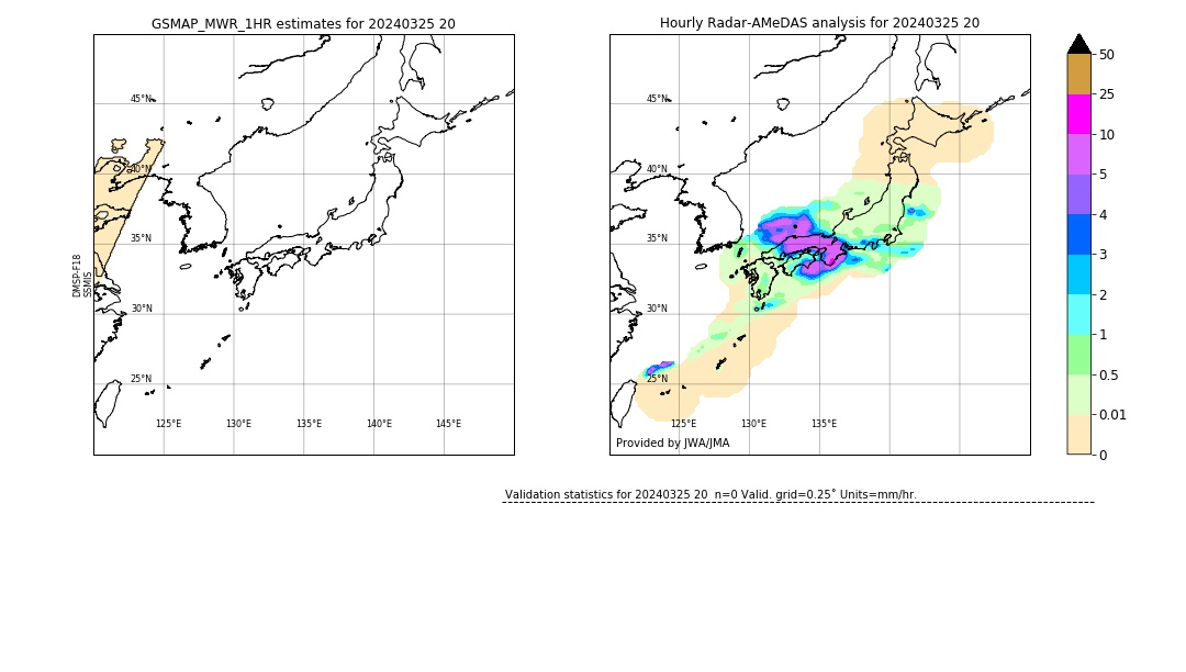 GSMaP MWR validation image. 2024/03/25 20