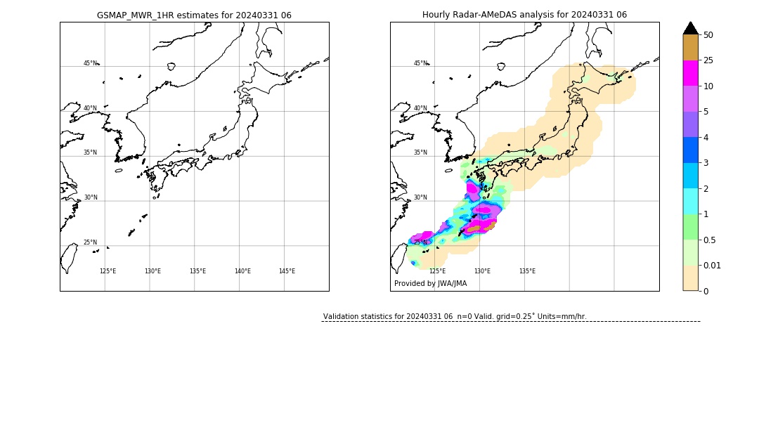 GSMaP MWR validation image. 2024/03/31 06