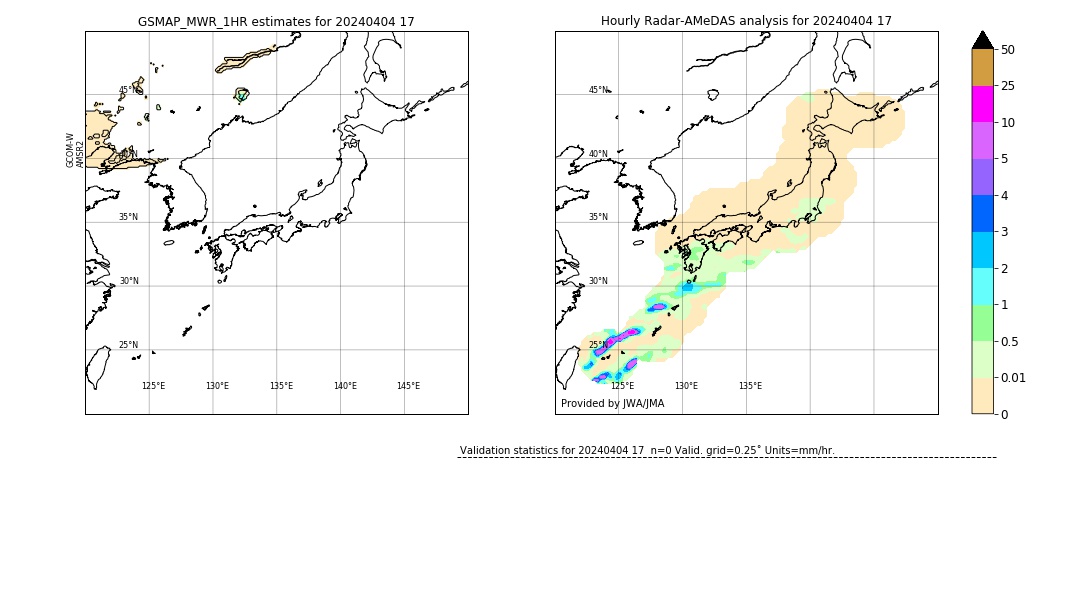 GSMaP MWR validation image. 2024/04/04 17