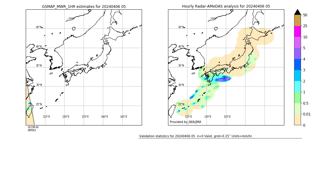 GSMaP MWR validation image. 2024/04/06 05