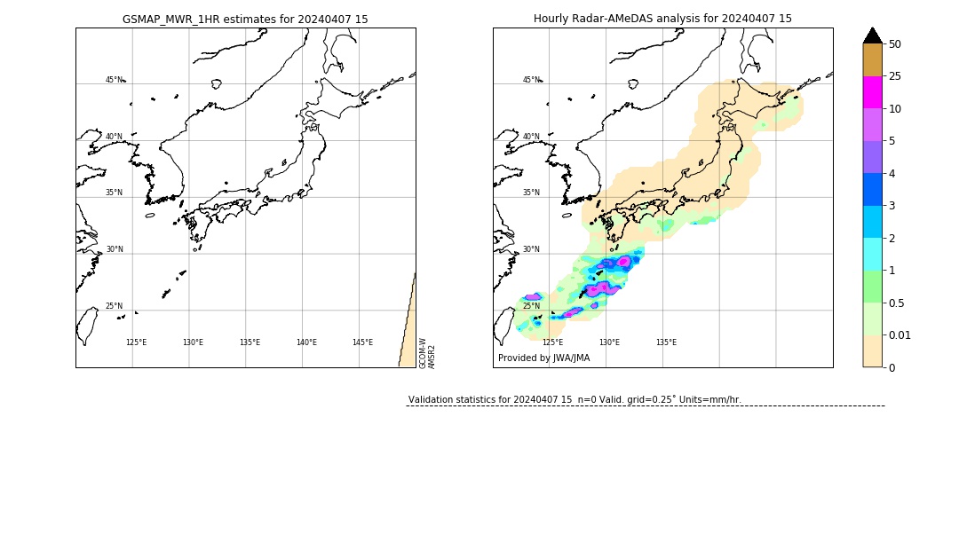 GSMaP MWR validation image. 2024/04/07 15