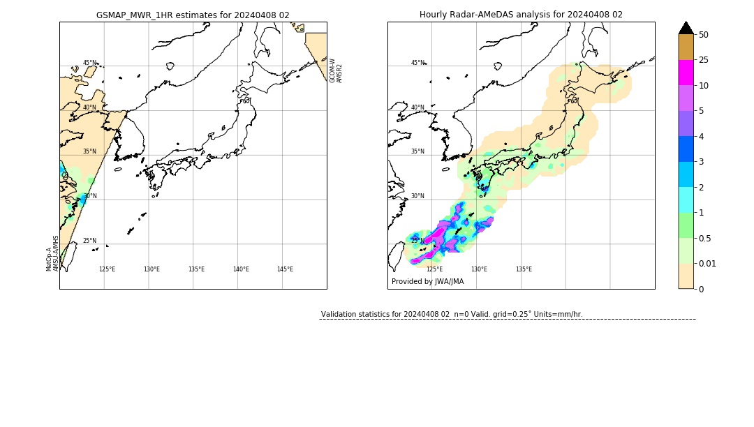 GSMaP MWR validation image. 2024/04/08 02