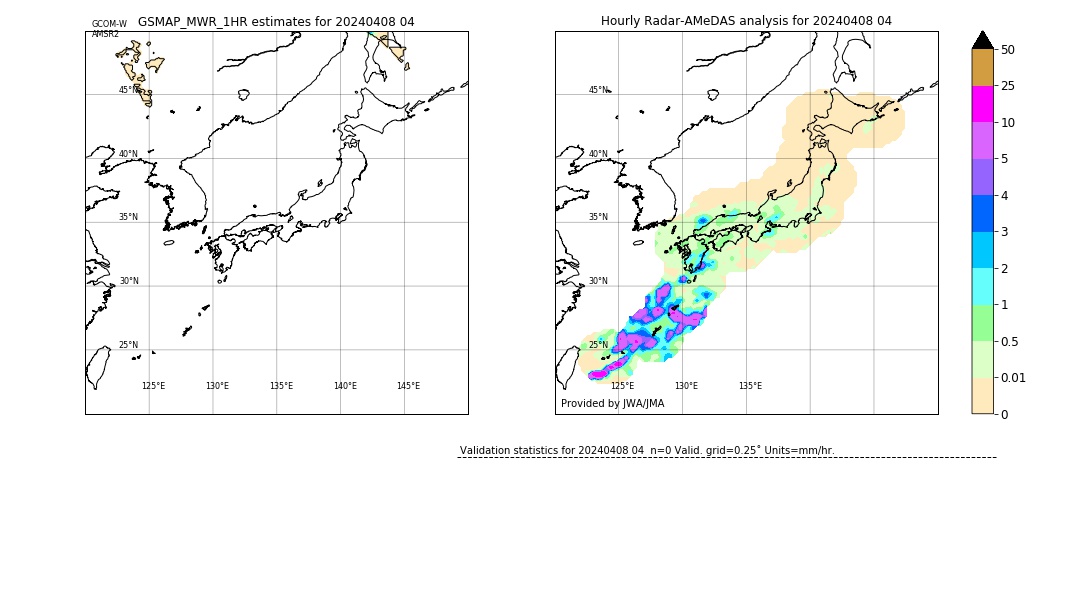 GSMaP MWR validation image. 2024/04/08 04