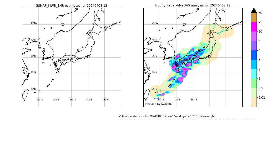 GSMaP MWR validation image. 2024/04/08 12