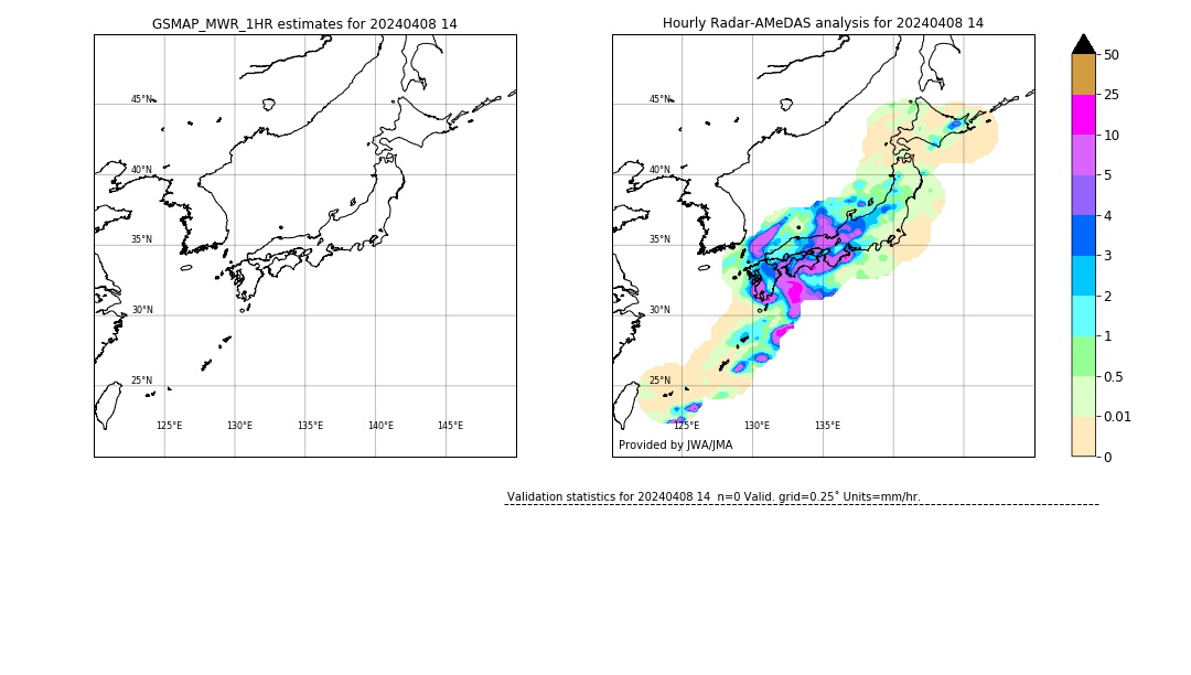 GSMaP MWR validation image. 2024/04/08 14