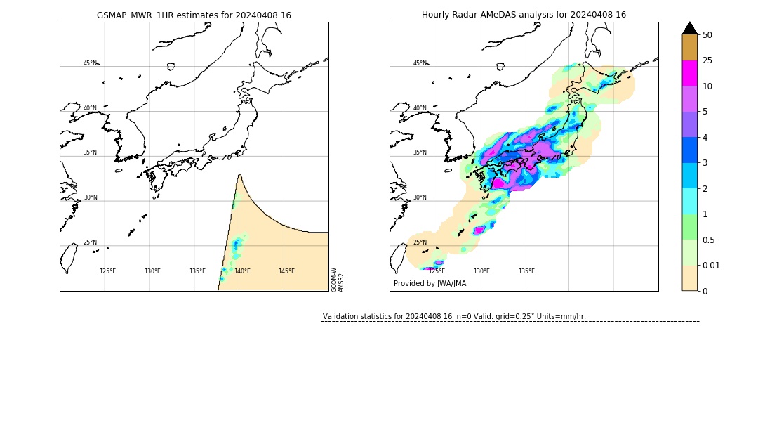 GSMaP MWR validation image. 2024/04/08 16