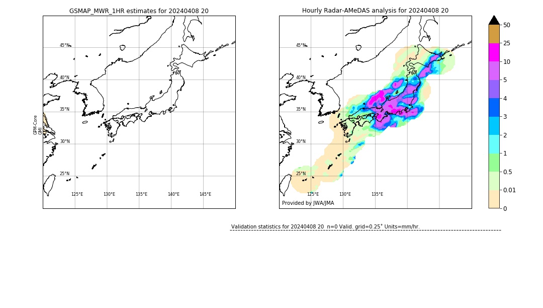 GSMaP MWR validation image. 2024/04/08 20