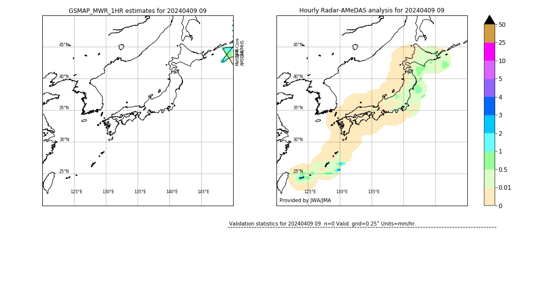 GSMaP MWR validation image. 2024/04/09 09