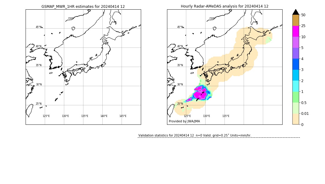 GSMaP MWR validation image. 2024/04/14 12