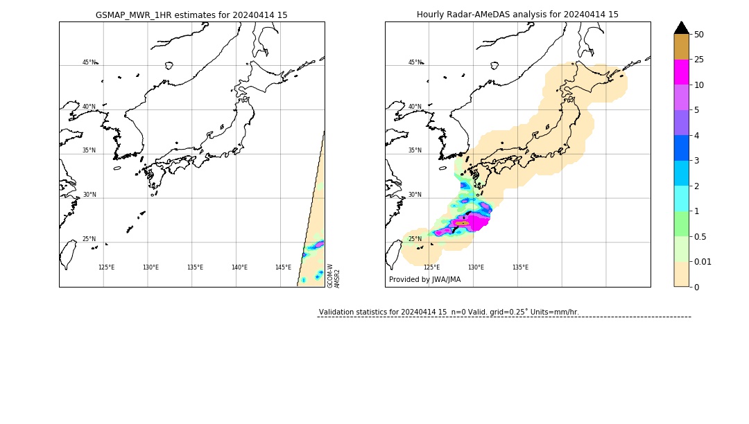 GSMaP MWR validation image. 2024/04/14 15