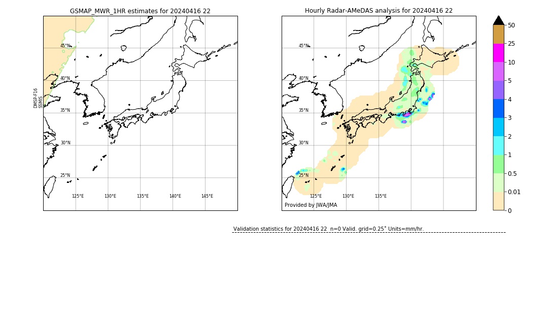 GSMaP MWR validation image. 2024/04/16 22